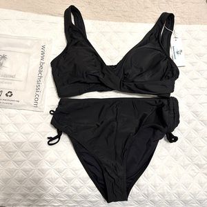 NEW High Waisted Bikini Set Black Medium